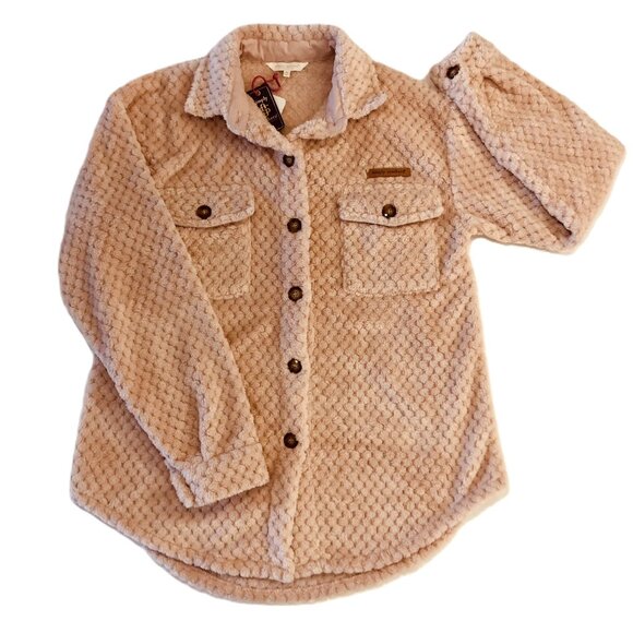 Simply Southern Jackets & Blazers - Simply Southern Collection Soft Shacket Pink Button Up Jacket